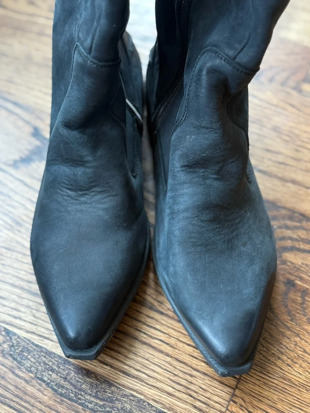 Free People Brenna Over the Knee Boots Black 36 Festival Rodeo Western Cowgirl
